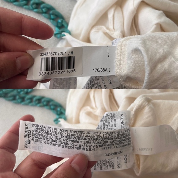 NWT Zara Linen Blend Jumpsuit with Chain Straps M Oyster White - Picture 11 of 15